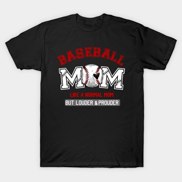 Mothers Day Shirt, Retro Baseball Mom Cool Moms Club Shirt, Funny Mom Shirt, Mom Birthday Gift, Cute Mom Gift, Rocker Mama Tee T-Shirt by Emouran